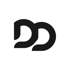 DD Letter Logo Design With Simple style