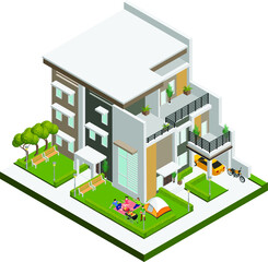 isometric houses