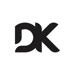 Fototapeta premium DK Letter Logo Design With Simple style