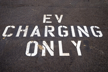 EV Charging Only Parking Space