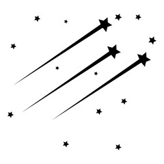 Abstract Falling Star - Black Shooting Star