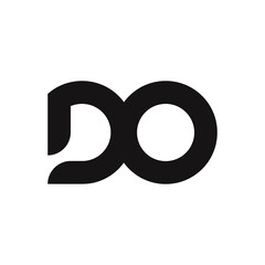 DO Letter Logo Design With Simple style
