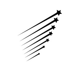 Abstract Falling Star - Black Shooting Star