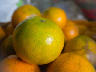 Fresh oranges fruit. Sai Nam Phueng or tangerine orange of Thailand are natural sources of vitamin c and good for health.
