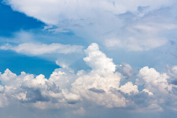 Beautiful clouds on a background of blue sky