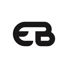 EB Letter Logo Design With Simple style