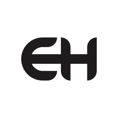 Obraz premium EH Letter Logo Design With Simple style