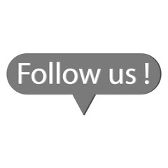 Follow us vector icon on white backgraund . Button icon. Social media banner.