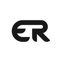 ER Letter Logo Design With Simple style