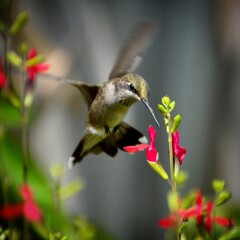 hummingbird in flight