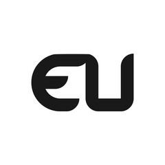 EU Letter Logo Design With Simple style
