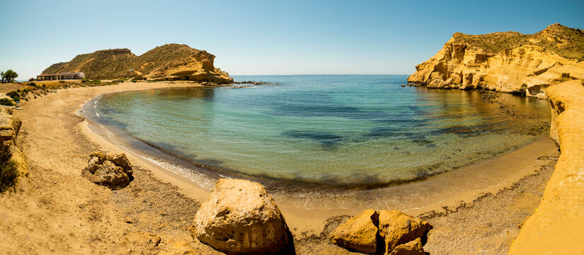 Panoramic of the Cocedores beach in Aguilas