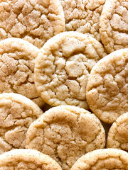 close up of snickerdoodle cookies