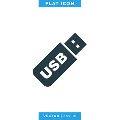 USB Flash drive icon design template