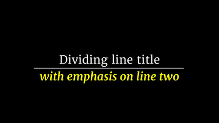 Dividing Line Title