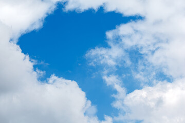 Beautiful clouds movement on the sky, white clouds background