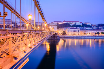 Fototapeta na wymiar Chain Bridge, Budapest Hungary