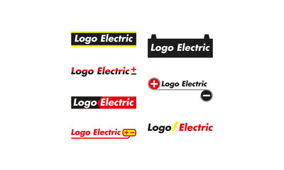 Pack of various vector electrical logos, great for electronics stores, car batteries and electrical tools