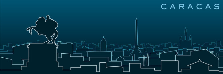 Caracas Multiple Lines Skyline and Landmarks