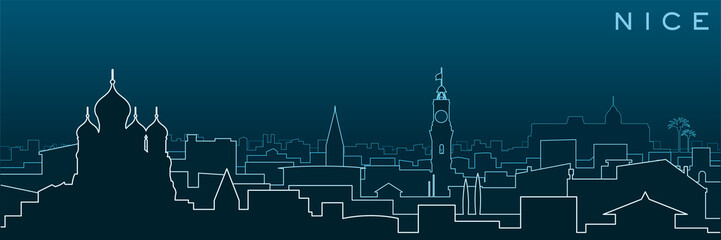 Nice Multiple Lines Skyline and Landmarks