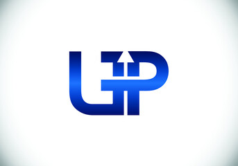 Initial Monogram Letter U P Logo Design Vector Template. UP Letter Logo Design
