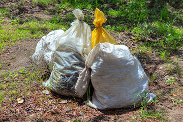 bags of natural fertilizers for agriculture