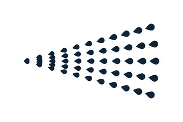 Spray icons set. Fluid, air spray symbol