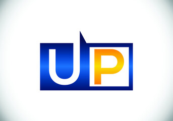 Initial Monogram Letter U P Logo Design Vector Template. UP Letter Logo Design
