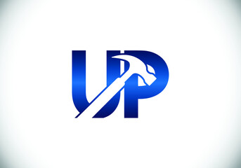 Initial Monogram Letter U P Logo Design Vector Template. UP Letter Logo Design
