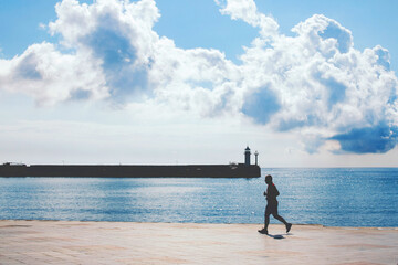 Fototapeta premium Jogging man outdoor. 