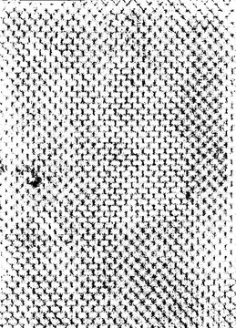 Vector illustration of grunge distressed pattern background. Black and white frottage. Mesh, net, dots.