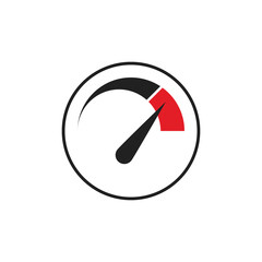 Speedometer simple illustration. Car speed isolated concept in vector flat
