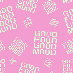 Vector Quote,On my mind ,just about food in pattern. Good for food court wallpaper,cafe wallpaper,restaurant wallpaper. Good food dood mood. Light letters on pink background.