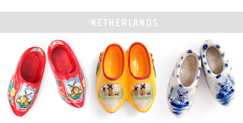 Souvenir (magnet) from Netherlands (Holland) isolated on white background