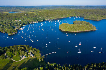 Heart shaped island in maine