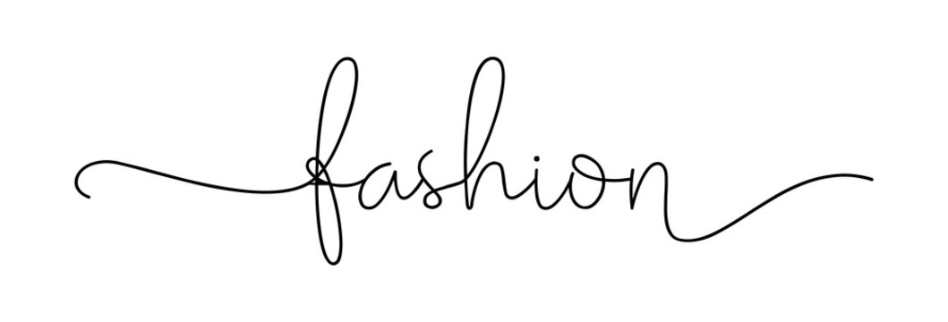 FASHION. Simple lettering typography script word fashion. Poster, card,  label, vector design banner. Hand drawn modern calligraphy text - fashion.  Print for tee shirt. Stock Vector | Adobe Stock