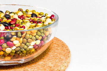 Multi colour bean in the bowl