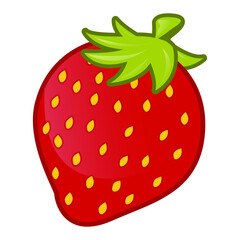 Strawberry Fruit Emoji Vector Design Art Trendy Communication Chat Elements