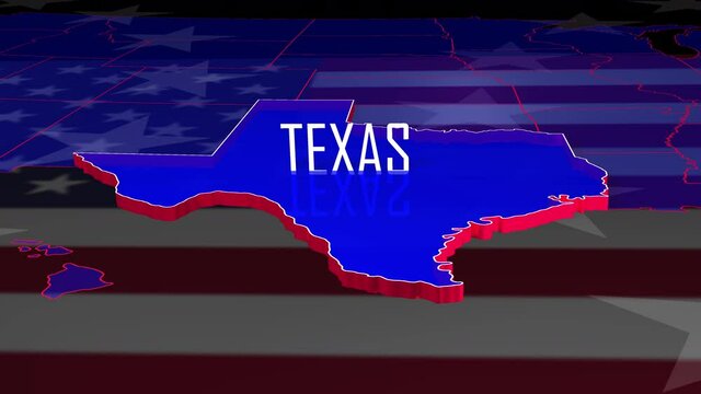 Graphic Fly In To Texas, United States of America