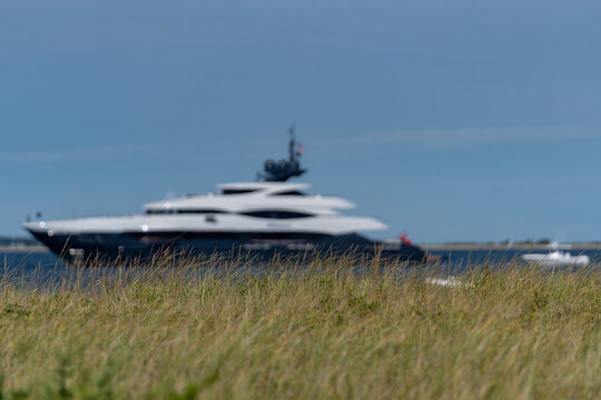 Yacht At Anchor In Marthas Vineyard