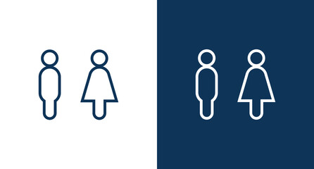 Male and female icon vector