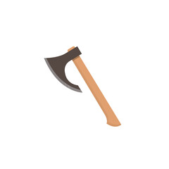 Axe flat, axe for cutting trees icon, vector illustration isolated on white background