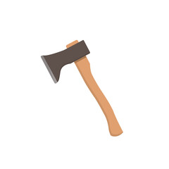 Axe flat, axe for cutting trees icon, vector illustration isolated on white background