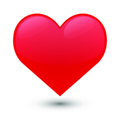 Heart Love Emoji Icon Object. Symbol Gradient Vector Art Design Cartoon Isolated Background.