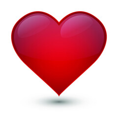 Heart Love Emoji Icon Object. Symbol Gradient Vector Art Design Cartoon Isolated Background.