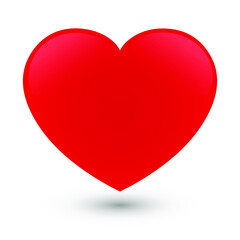 Heart Love Emoji Icon Object. Symbol Gradient Vector Art Design Cartoon Isolated Background.