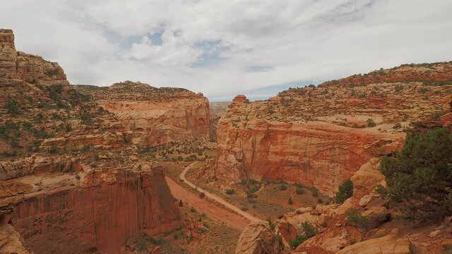 Beautiful landscape along the Cassidy Arch Trail of Capitol Reef National Park