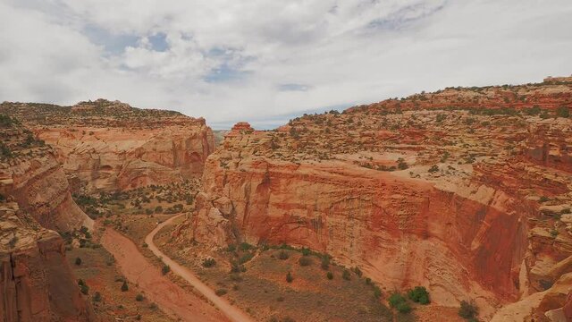 Beautiful landscape along the Cassidy Arch Trail of Capitol Reef National Park