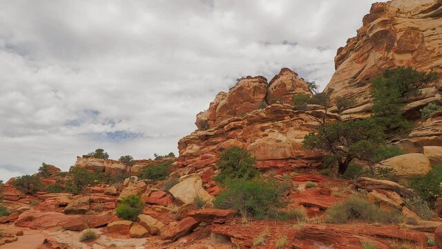 Beautiful landscape along the Cassidy Arch Trail of Capitol Reef National Park