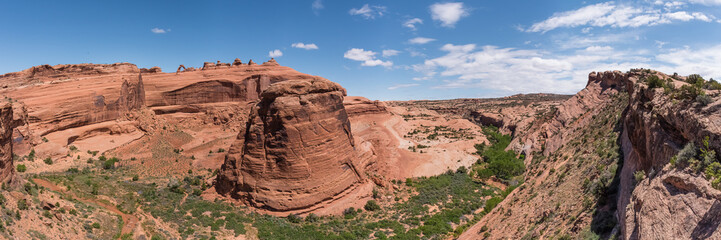 Panorama of Arches National Park in Utah, United States of America. Taken in the summer with...